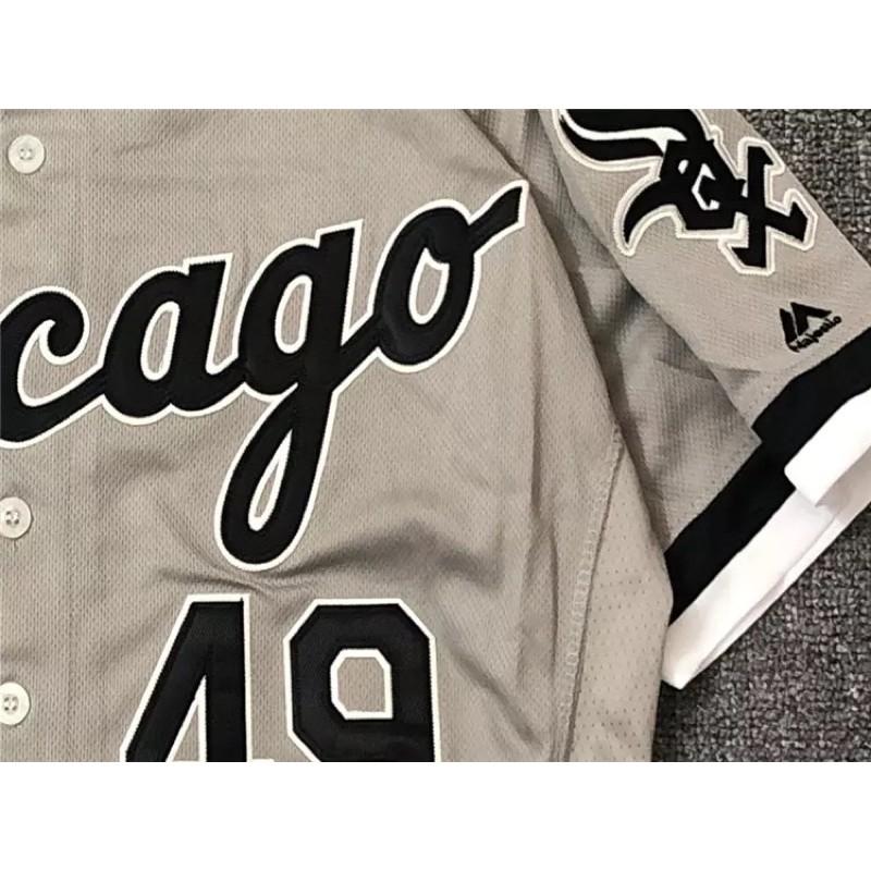 Áo sơ mi bóng chày Chicago form rộng Âu Mỹ