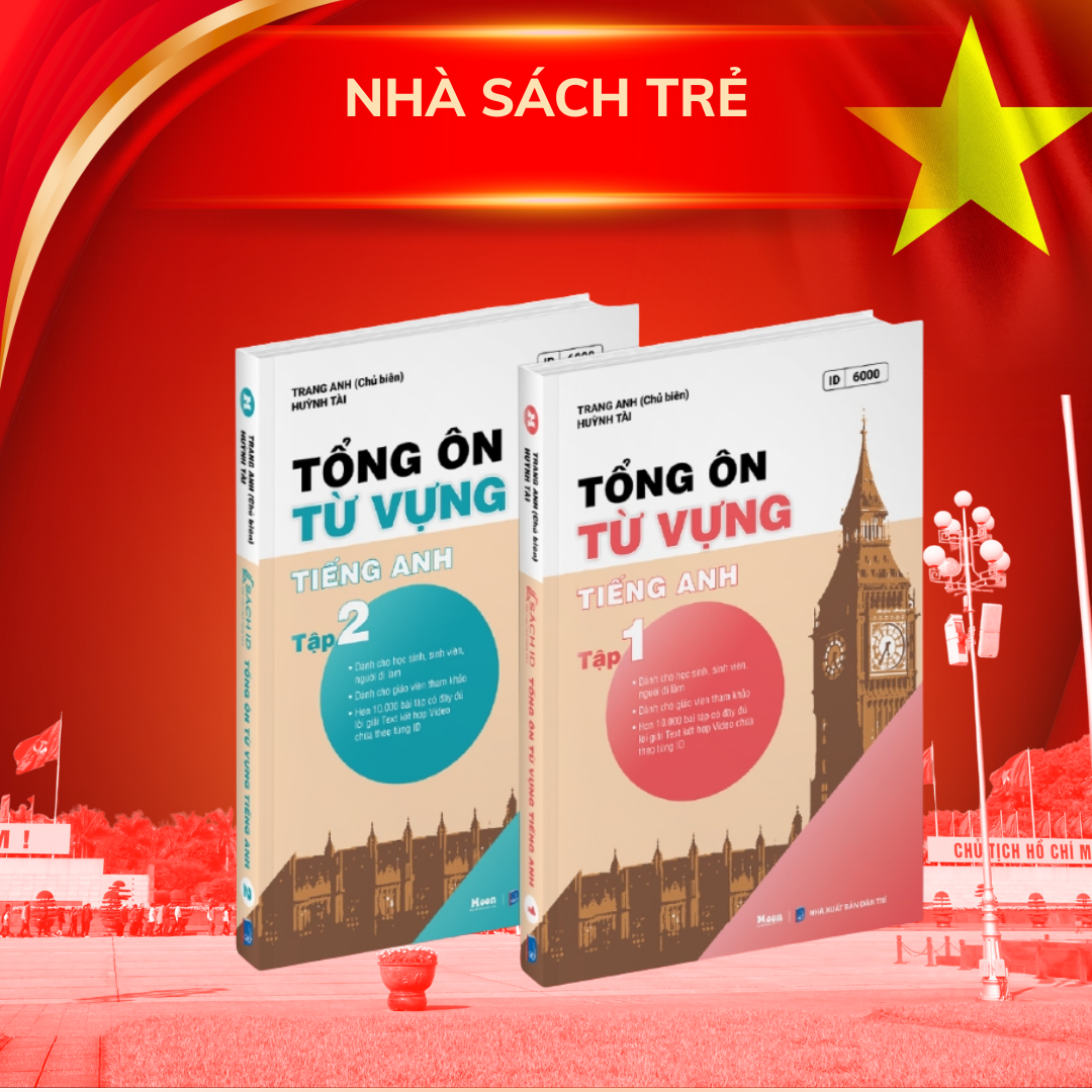 Combo Tổng ôn từ vựng Tiếng Anh (Tập 1 + Tập 2) - MoonBook