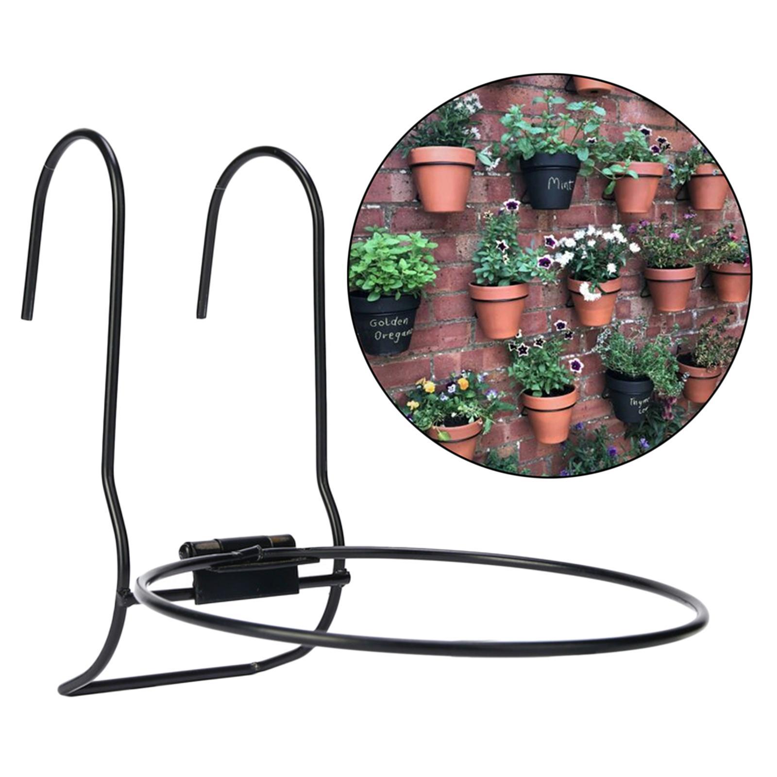 Iron Plants Pot Holder Round Iron Hooks Hanger Porch Indoor Outdoor