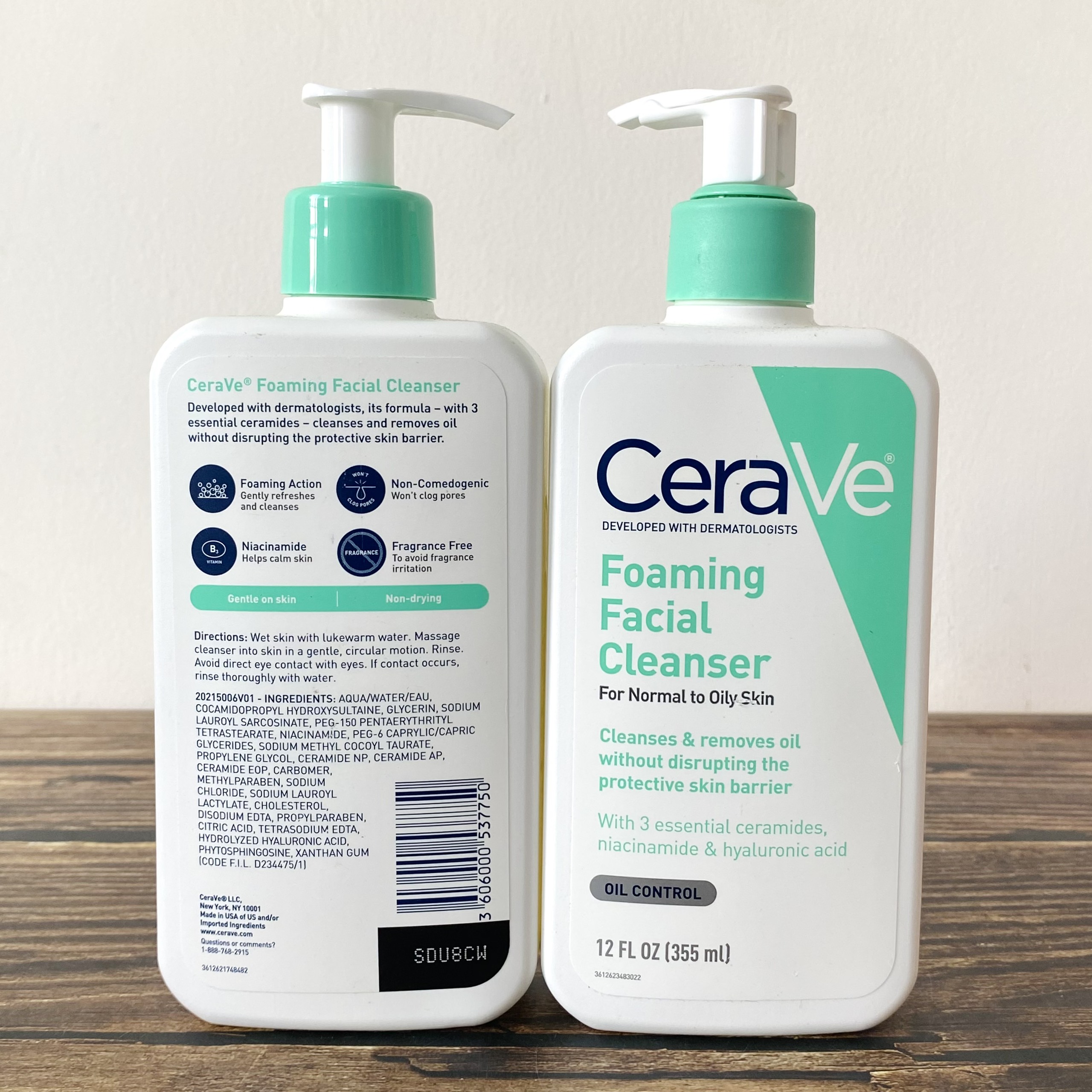 Sữa Rửa Mặt Cerave Foaming Facial Cleanser 355ml - 473ml Da Dầu Và Da Thường Nhập Mỹ