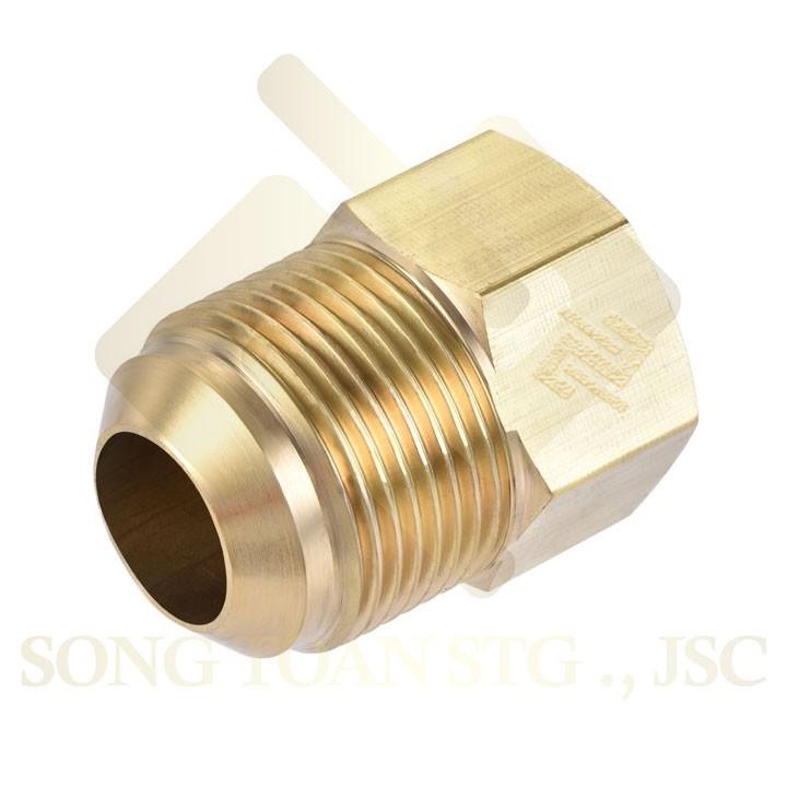 Bộ thân ren trong côn lồi hàn ống cho điện lạnh khí nén (Brass Flare female Connector) - Rắc co thẳng NPT