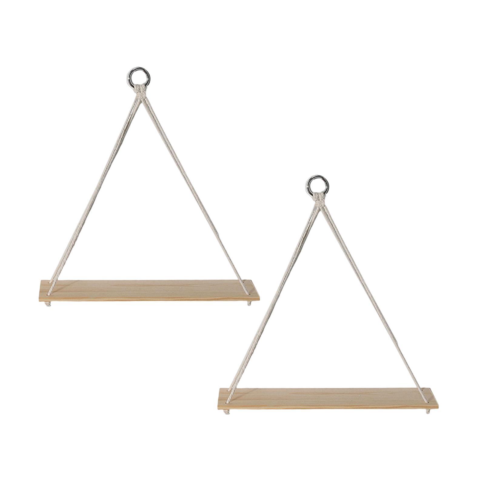 Hanging Shelf for Wall Rack Planter Shelf Wooden Shelf White for Living Room