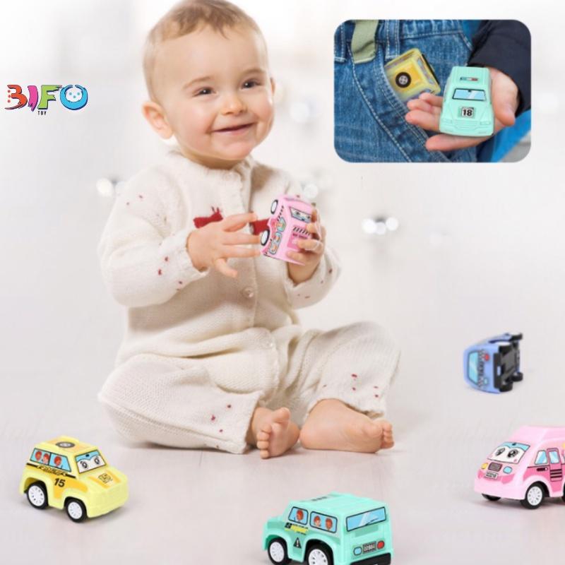 Bộ xe ô tô đồ chơi mini cho bé có dây cót chạy nhỏ nhắn xinh xắn tổng hợp rất nhiều loại xe khác nhau