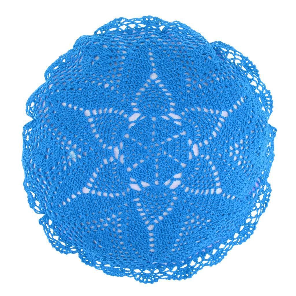 Handmade Crochet Cotton Pillow Cases W/ Pillow Core Soft Sofa Pillow Cushion