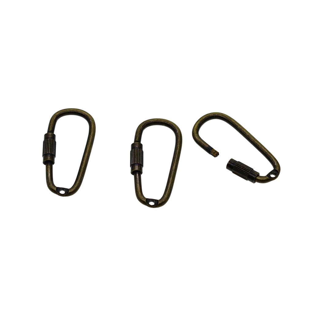 10 / 20pcs Mini Steel Carabiner Lock Carabiner Snap Hook Carabiner Clips For Camping, Fishing