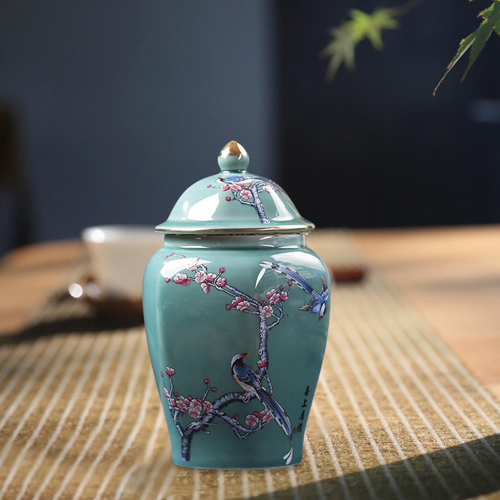 Modern Flower Vase Tea Tin Display Candy Jar Ceramic Ginger Jar