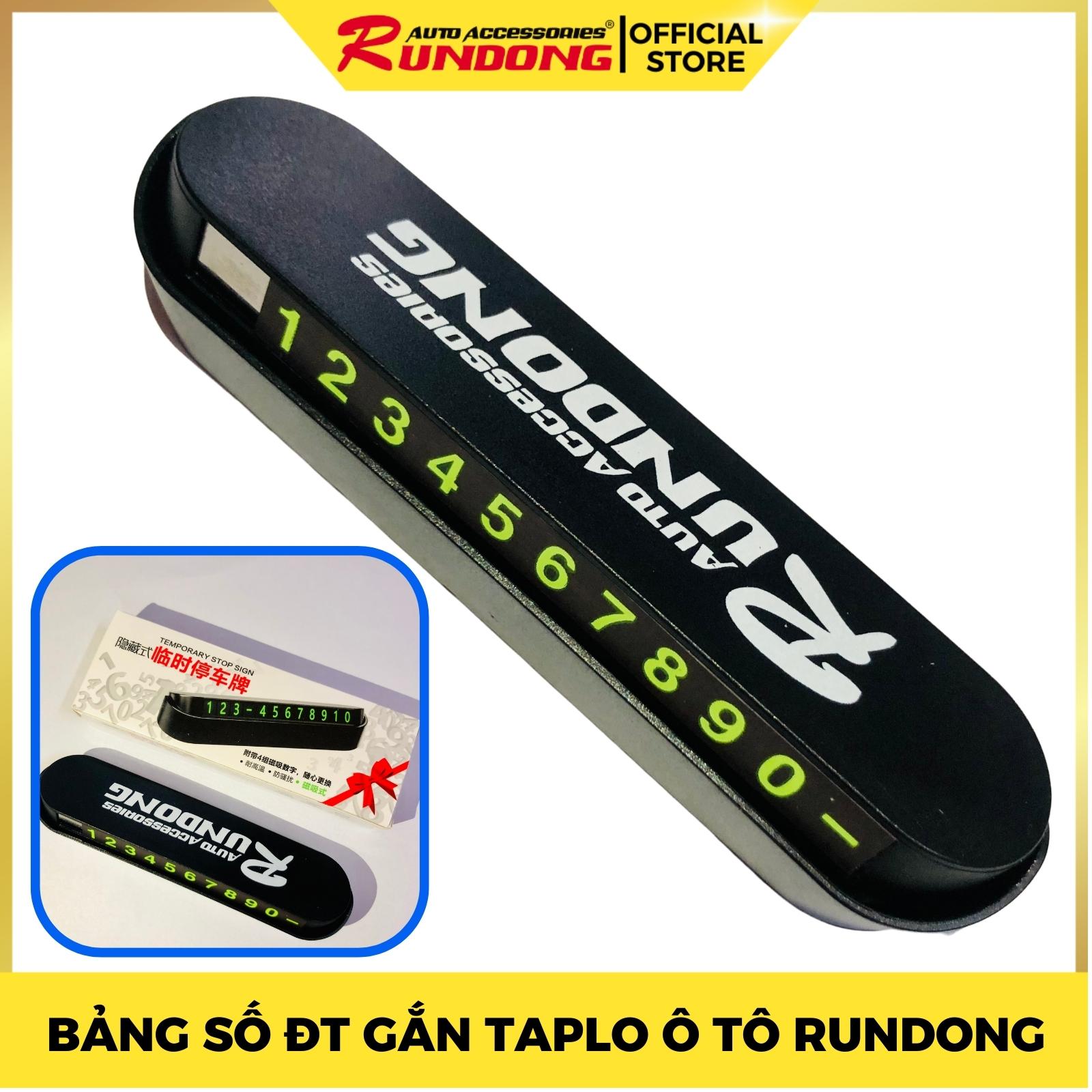 Bảng số ĐT gắn taplo ô tô Rundong | Số gắn bằng nam châm có dạ quang, sử dụng khi đỗ xe ô tô