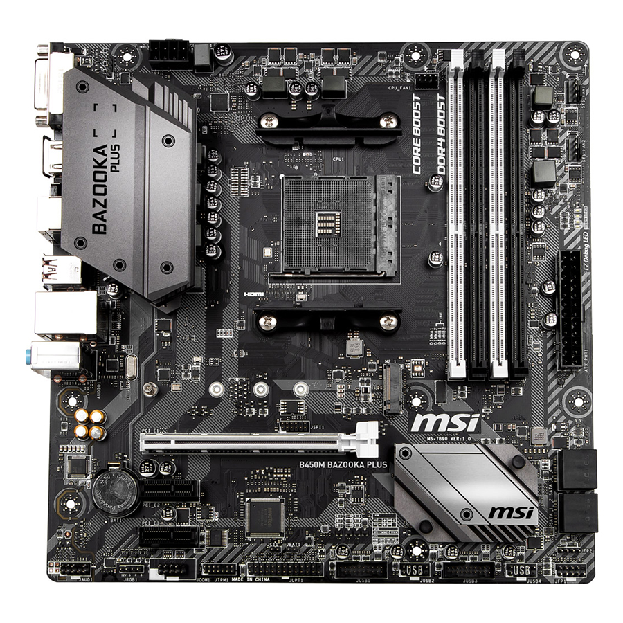 Bo Mạch Chủ Mainboard MSI B450M BAZOOKA PLUS  Socket AM4 - Hàng Chính Hãng