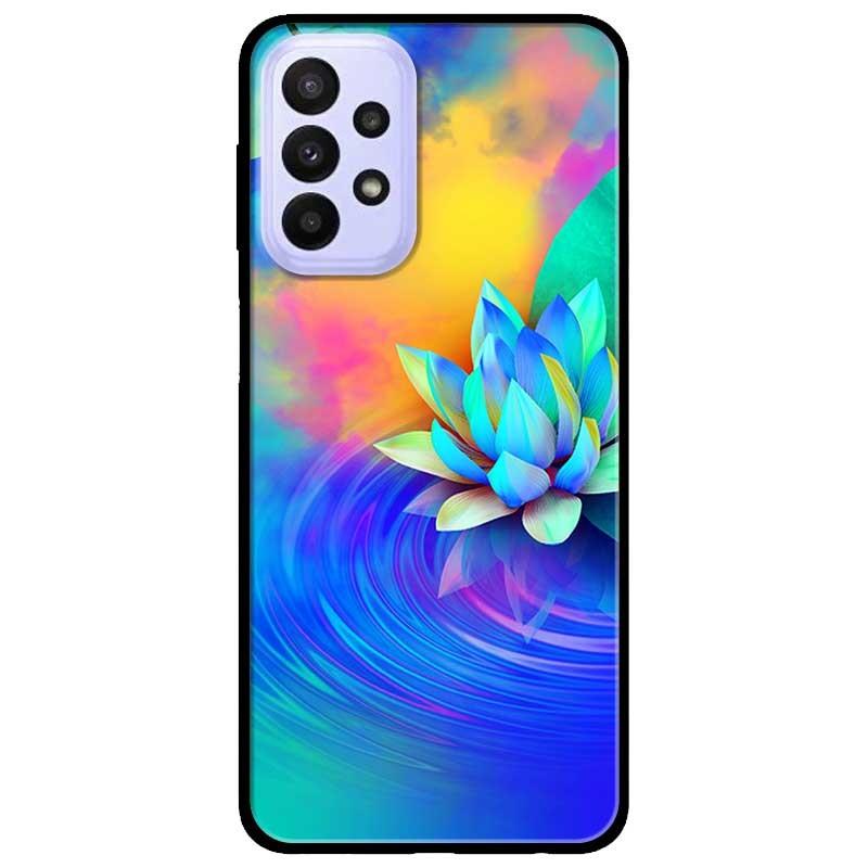 Ốp lưng dành cho Samsung A23 4G - A53 5G - A73 mẫu Sen Xanh Vàng