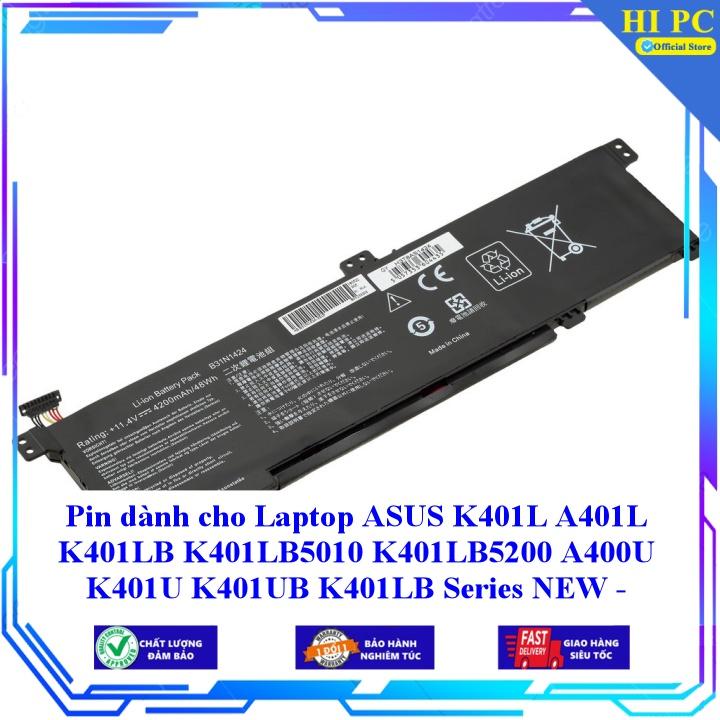 Pin dành cho Laptop ASUS K401L A401L K401LB K401LB5010 K401LB5200 A400U K401U K401UB K401LB - B31N1424 - Hàng Nhập Khẩu