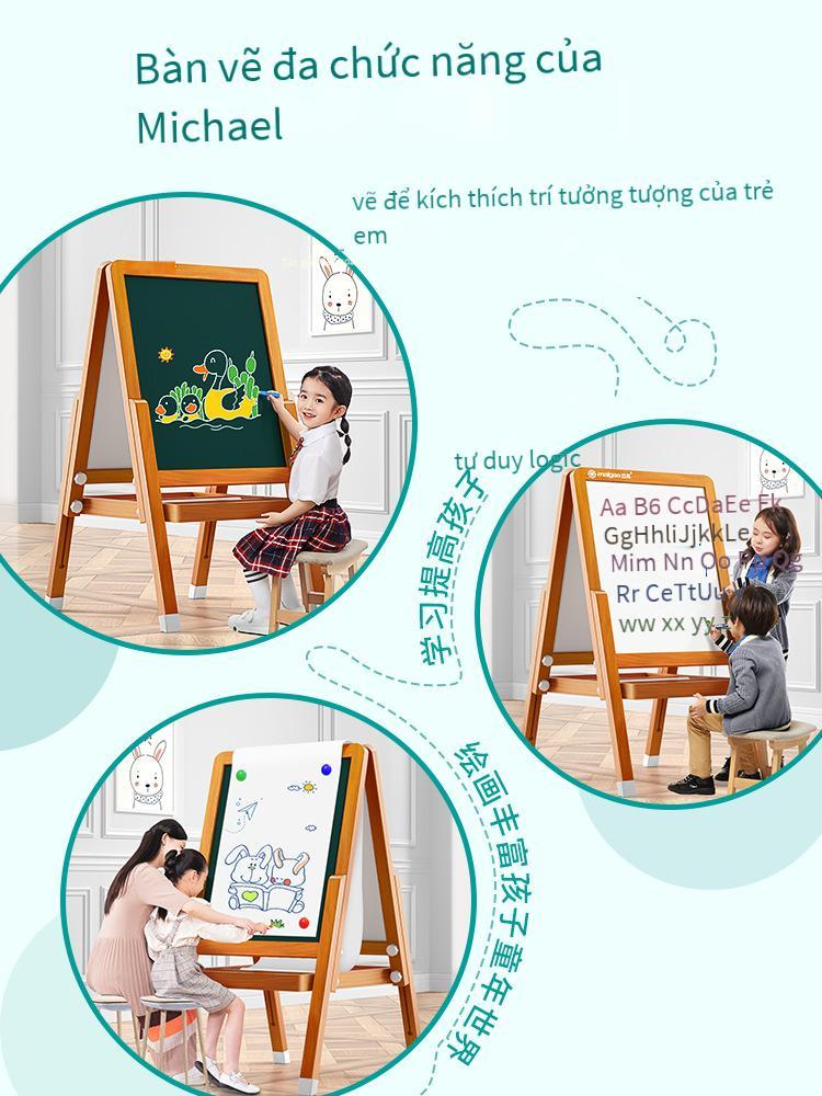 Phong cách mới nhất dành cho trẻ em bảng đen nhỏ hộ gia đình loại bảng vẽ không bụi dành cho trẻ em bảng vẽ graffiti bé có thể xóa được giá vẽ bảng viết từ tính