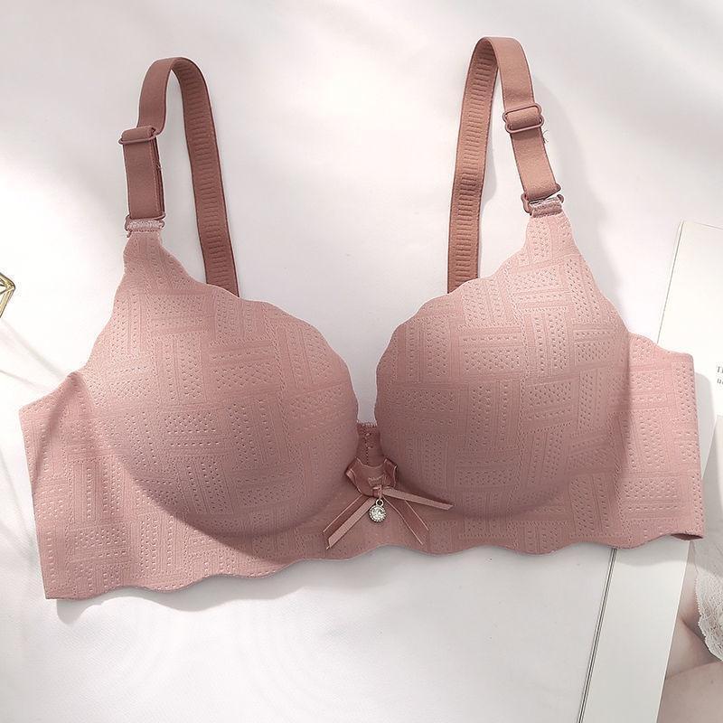 Áo Lót Nữ Đúc Su Không Gọng, 3D VÂN NỔI Đệm Dày 3 cm Viền Sóng Đính Nơ Nhỏ, có lỗ thông hơi thoáng khí Bra - Xanh lục