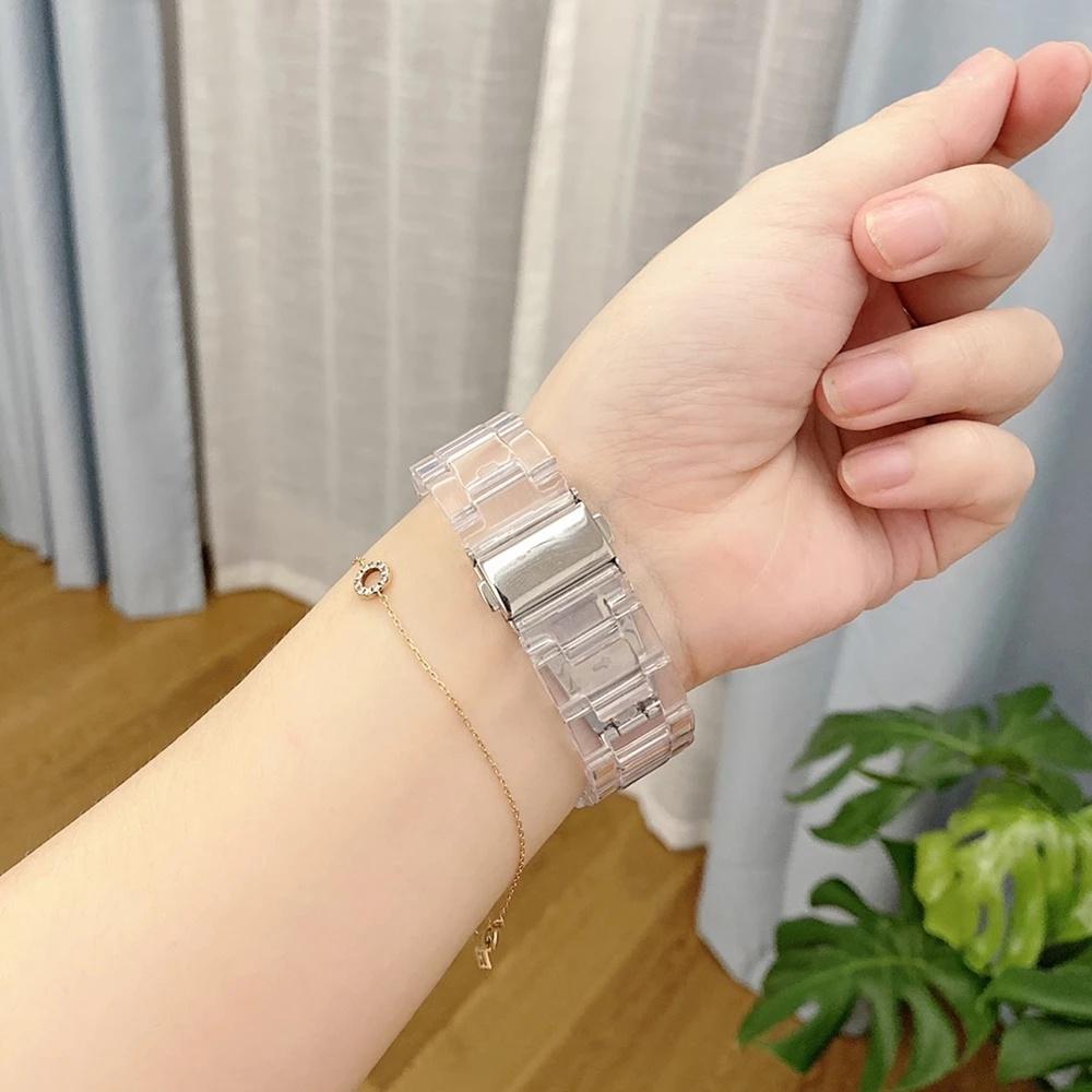 Dây Đeo Trong Suốt Cho Đồng Hồ Thông Minh Samsung Galaxy Watch Active 2 Galaxy Watch 3 41mm 45mm Galaxy Watch 42mm 46mm Galaxy Watch 4 40mm 44mm Galaxy Watch 4 Classic 42mm 46mm