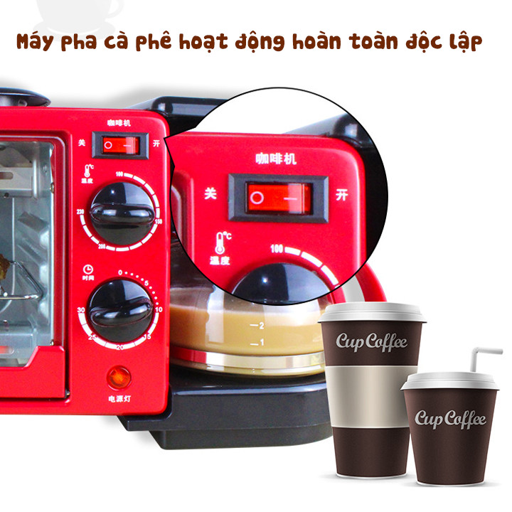 Máy Pha Cà Phê Kiêm Lò Nướng Bánh 3 in 1