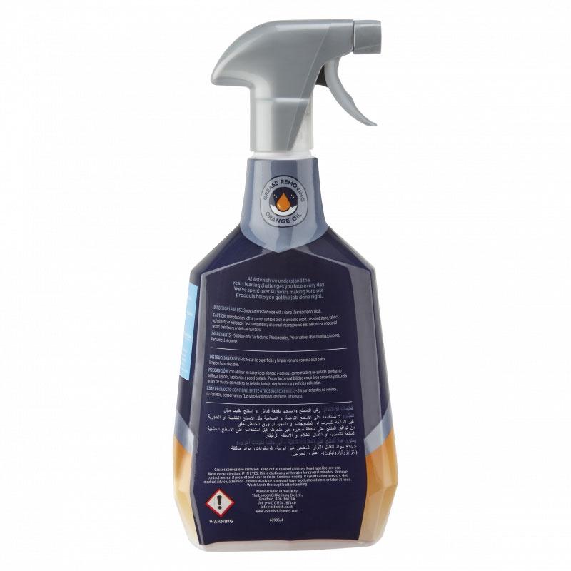 Hình ảnh Bình xịt vệ sinh bếp hương cam Astonish từ Anh Quốc C6790 750ml chuyên tẩy dầu mỡ các bề mặt bếp