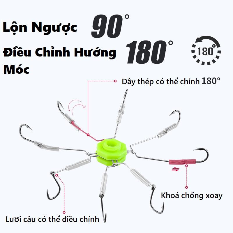 Lưỡi Câu Cá Lăng Xê Đĩa Chính Hãng GW LCC02 Thiết Kế Công Nghệ Bện Dây PE Siêu Tải Trọng - Sanami Fishing