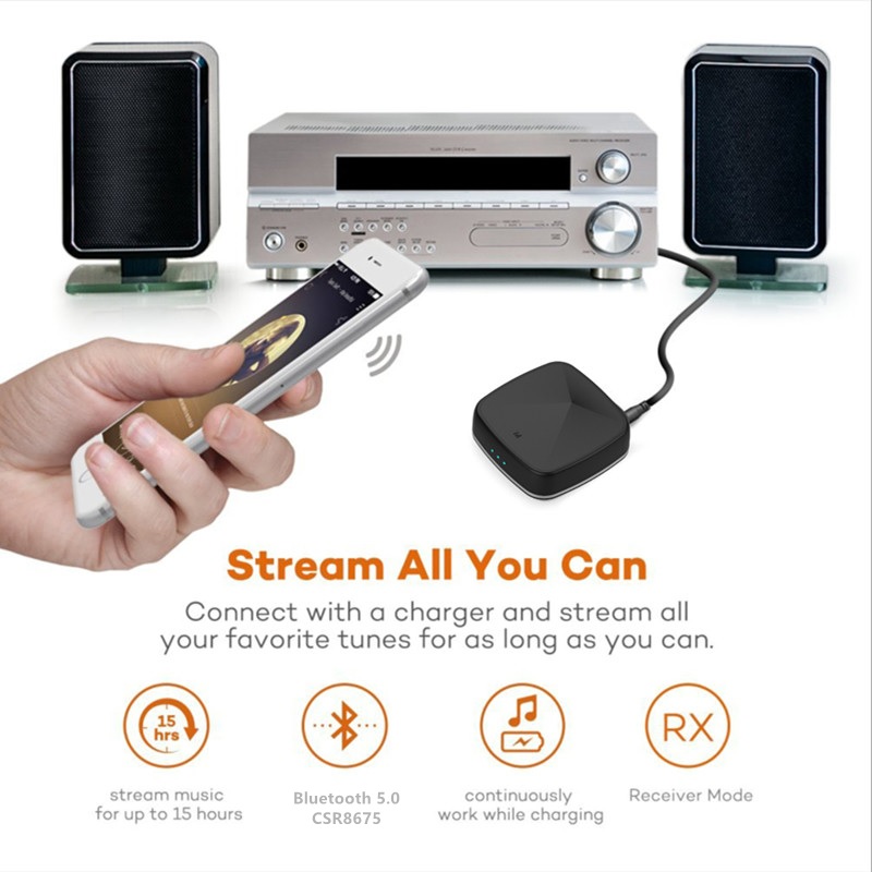 Hàng Chính Hãng - Bộ Thu Phát Bluetooth JRBC05-JA Blueooth 5.0 Phạm Vi Kết Nối 15m Đa Dạng Kết Nối 3.5mm AUX Optical Coaxial Chế Độ Chuyển Đổi Linh Hoạt Đàm Thoại Rảnh Tay Chip Qualcomm CSR Âm Thanh Hi-Fi Hỗ Trợ Đa Định Dạng SBC AAC  Pin 10 Tiếng - ROGTZ