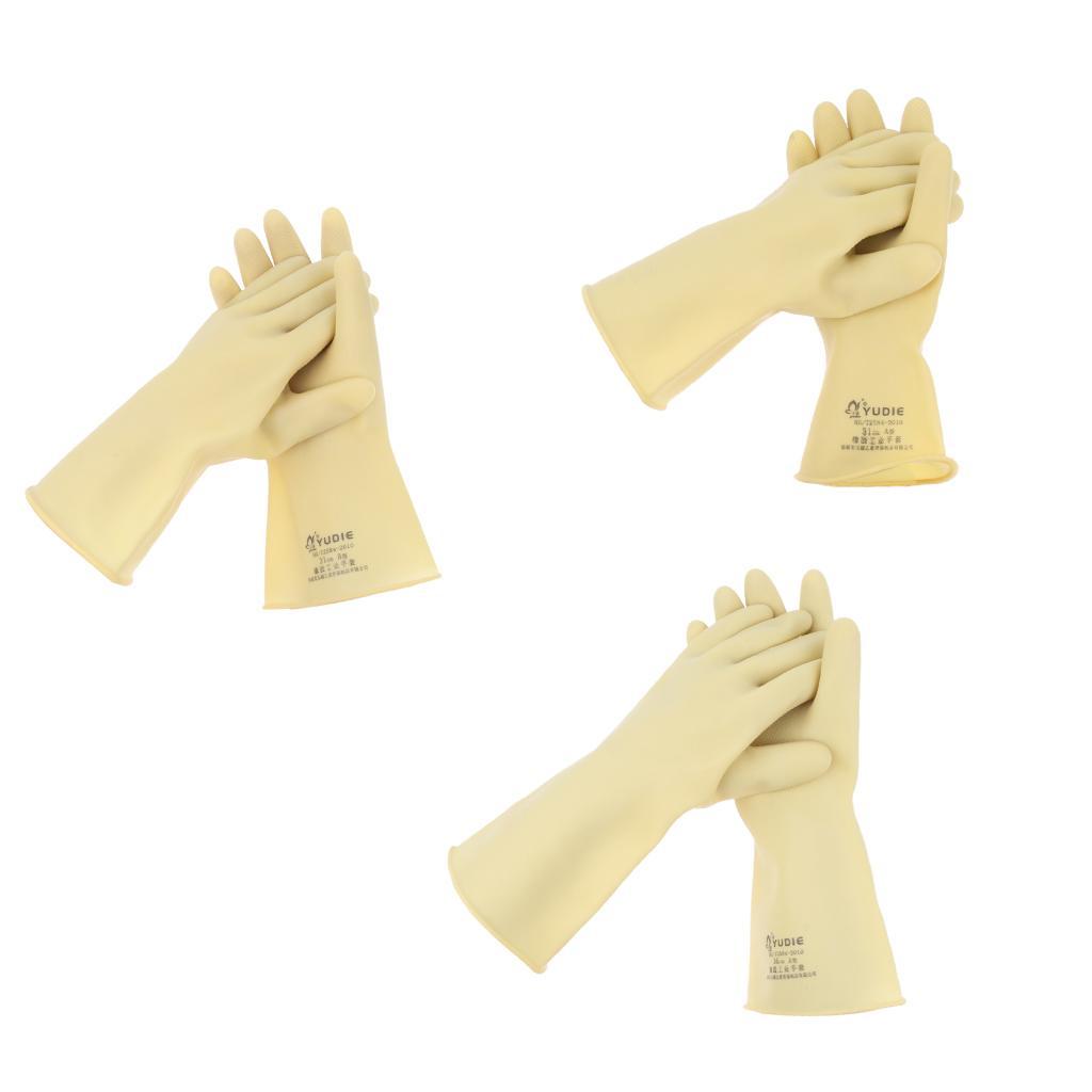 1 Pair Of Solvent Oil Resistant Nitrile Rubber Cleaning Work Gloves