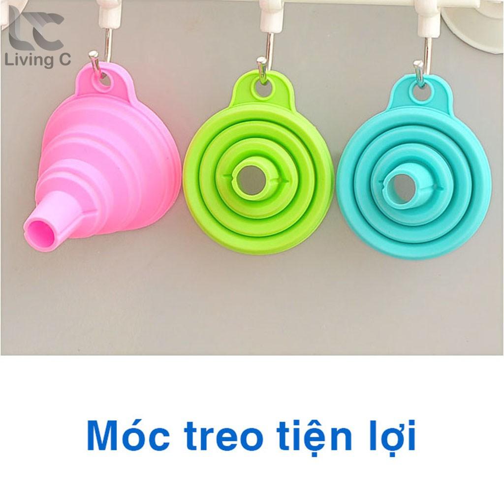 Phễu Silicon chịu nhiệt chống ám mùi gấp gọn tiện lợi Living C _P19
