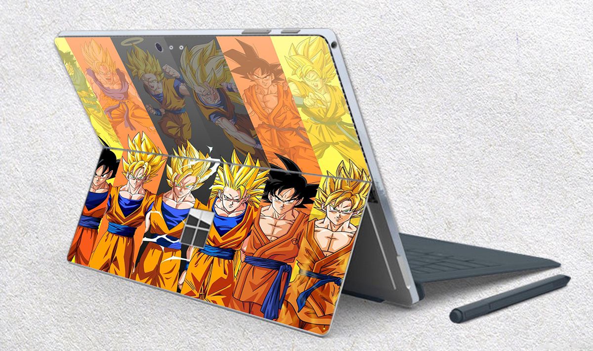 Skin dán hình Dragon Ball cho Surface Go, Pro 2, Pro 3, Pro 4, Pro 5, Pro 6, Pro 7, Pro X