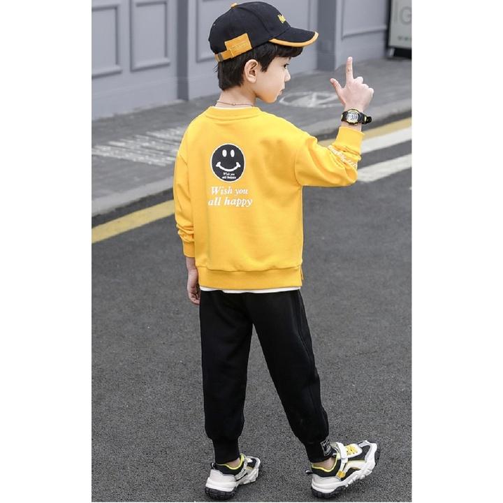 Quần Áo Trẻ Em,Quần Áo Thu Đông HAPPY Cá Tính Dễ Thương Cho Bé 16-40KG