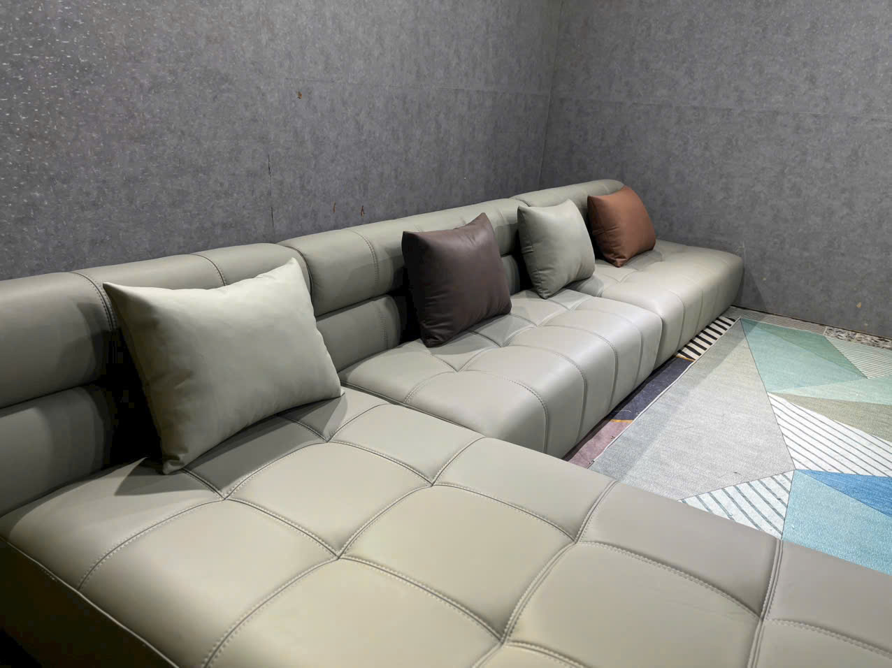 Sofa góc L phòng khách Tundo Hugo NK2025 KT 3m5 x 1m8