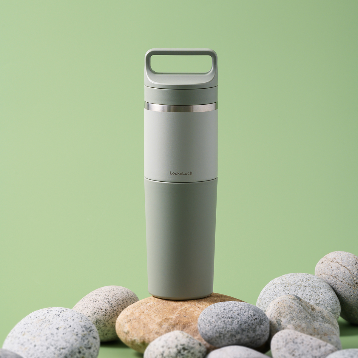 Bình giữ nhiệt Slo 2in1 with tumbler LocknLock LHC4332 (Bình giữ nhiệt và cốc nhựa) 600ml
