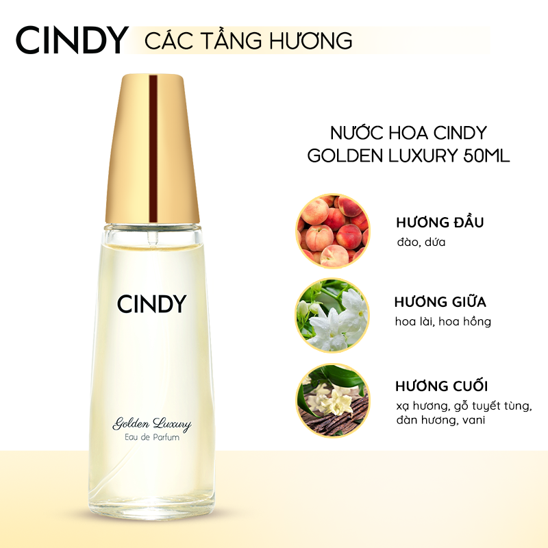 Combo 2 Nước Hoa Cindy Golden Luxury + Passionate Kiss 50ml/ chai