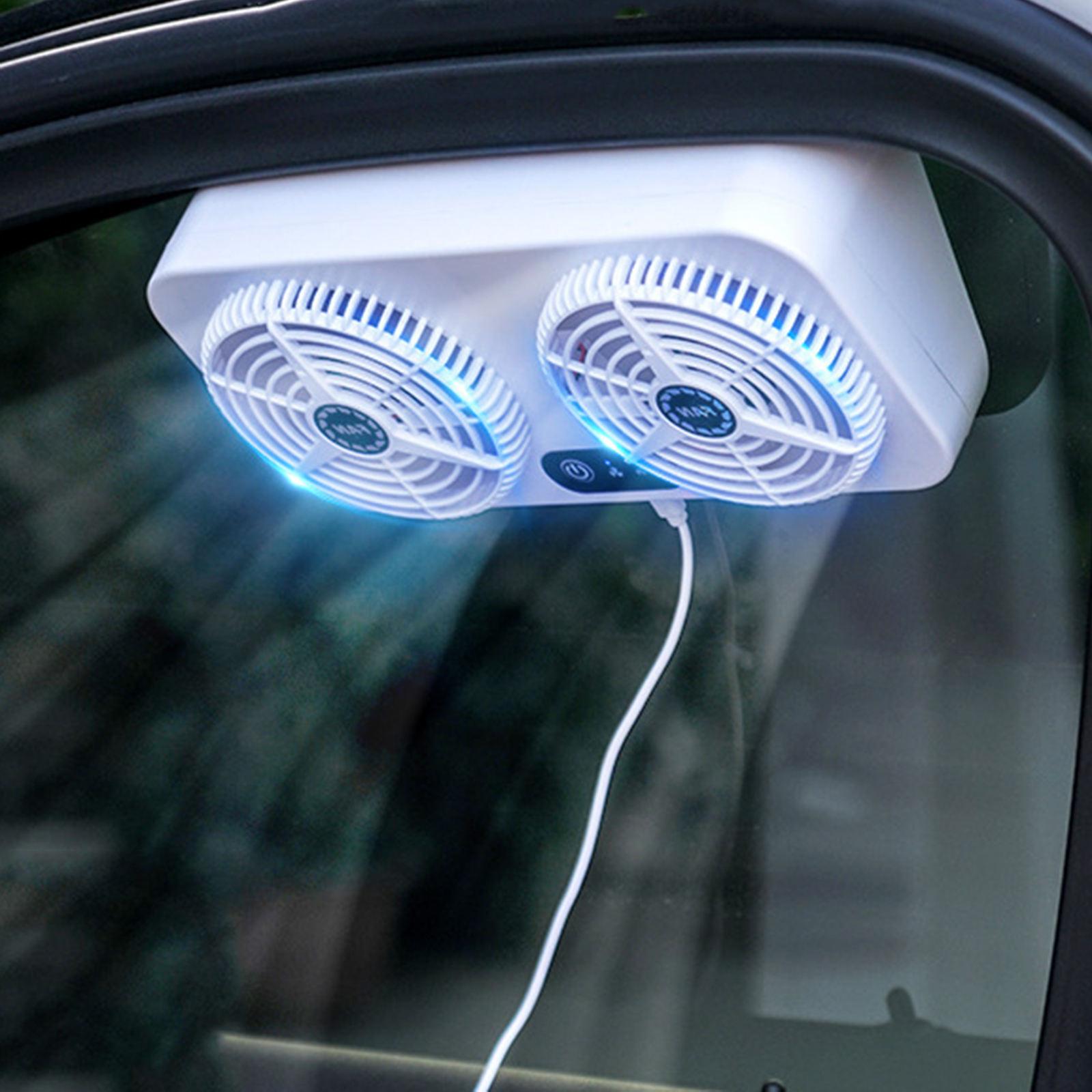 Car Exhaust Fan Car Radiator Cooler 3Gears Adjustable Car Ventilation Fan