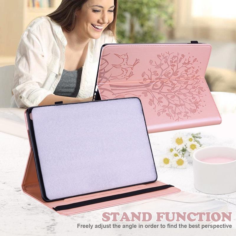 Ốp điện thoại họa tiết cây và hươu có ngăn đựng thẻ cho Xiaomi Pad 5 Pro 5G 11.0"