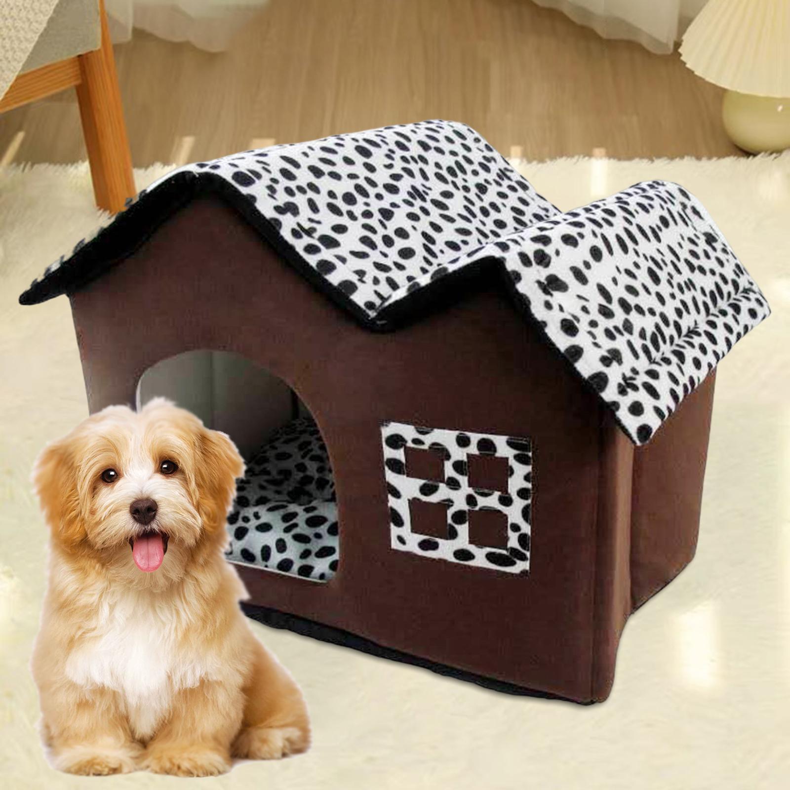Pet Cat Bed Nest Small Dog House Washable Universal Foldable Puppy Shelter Warm Kennel Winter Cave for Indoor Outdoor Pet Supplies