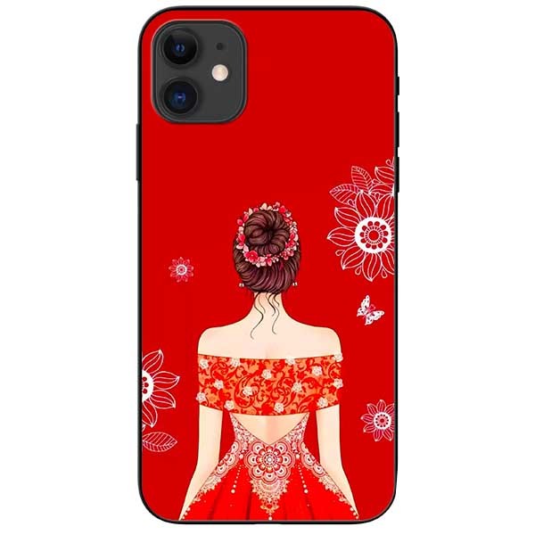 Ốp lưng dành cho Iphone 12 Mini mẫu Cô gái váy ngang vai