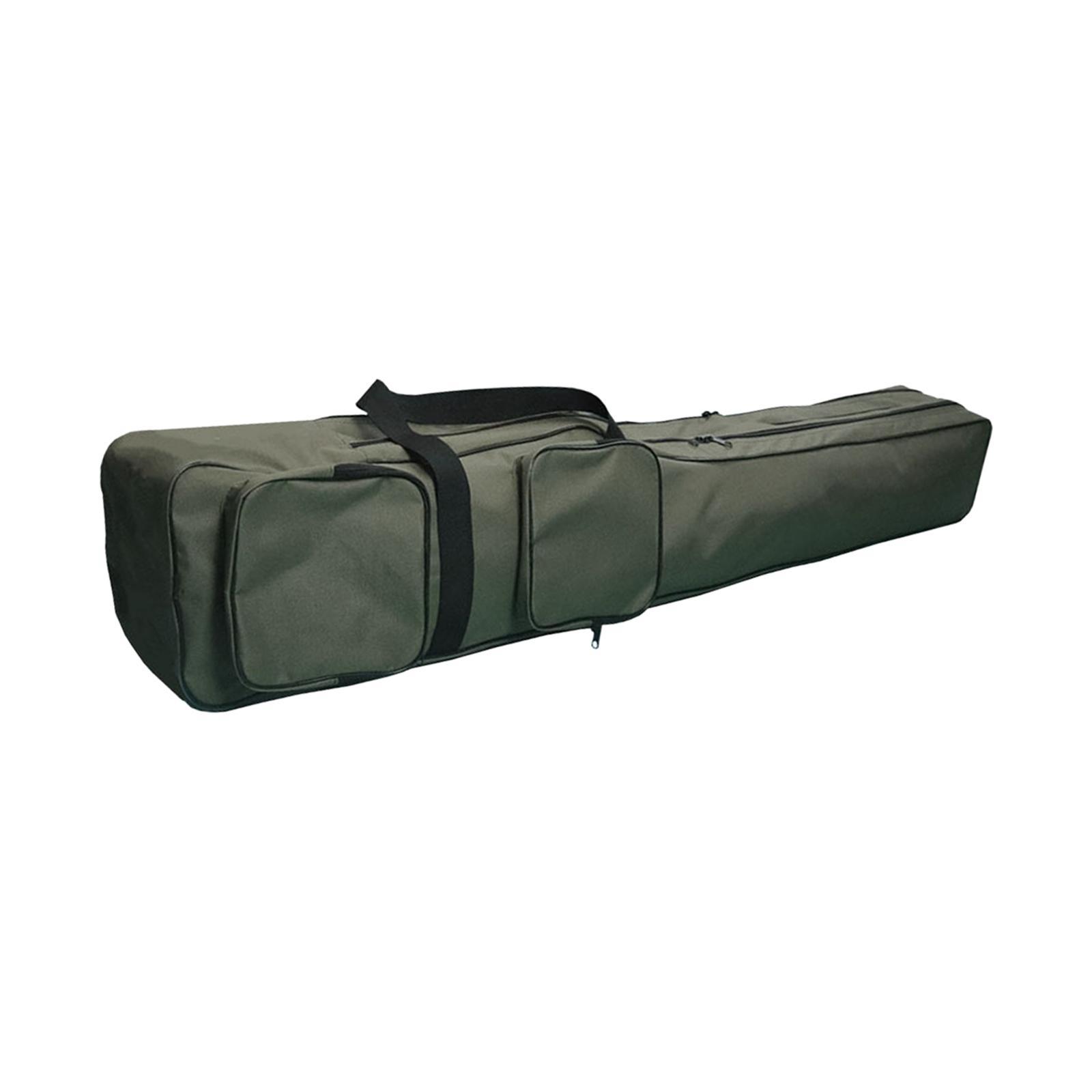 Fishing Rod Case Bag Organizer with Shoulder Strap, Tool Storage Fishing Pole Bag Carrier for Ice Fishing, Fly Fishing Rod, Reel, Tackle, Travel