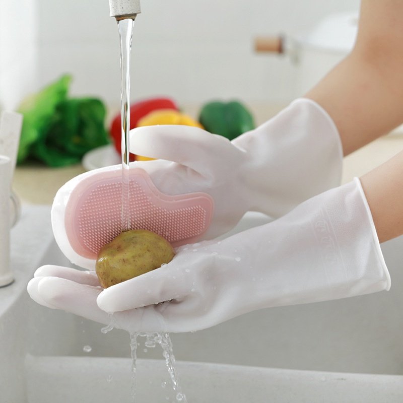Găng tay Nhựa latex siêu dai rửa bát, rửa chén không mùi, giữ an toàn cho đôi tay