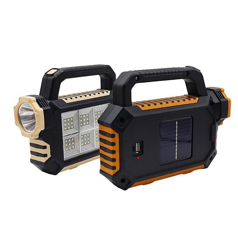 Đèn Pin Sạc Cầm Tay 3 Chế Độ Sáng Tiện Lợi Có Thêm Sạc Qua Tấm Pin Năng Lượng Mặt Trời