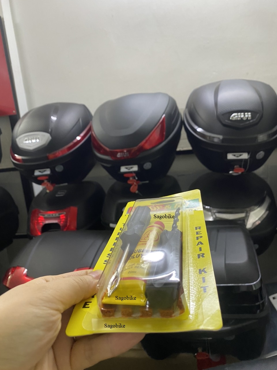 Bộ vá vỏ không ruột Stop & go 76002, bộ vá xe Stop&go không ruột cho xe máy