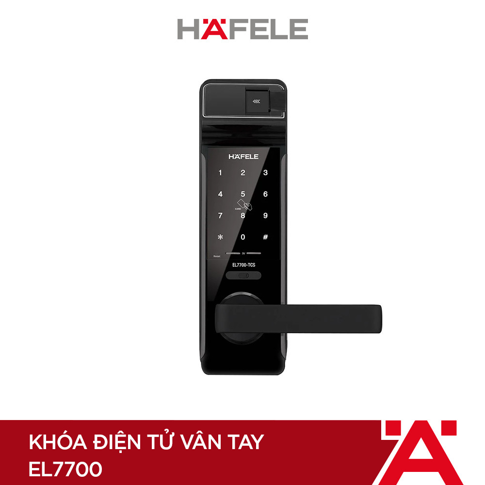 Khóa điện tử vân tay thân khóa lớn xuất xứ Hàn Quốc Hafele EL7700 - 912.05.584 (Hàng chính hãng)