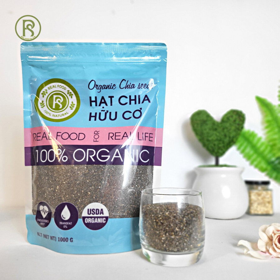 1KG Hạt Chia Đen Hữu Cơ Real Food (Chia Seed Organic)