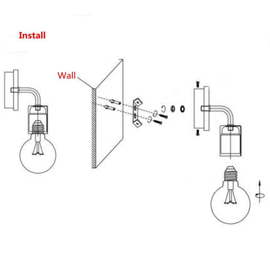 Đèn gỗ gắn tường trang trí DGT10-Tặng kèm bóng LED