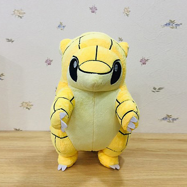 Gấu Bông Pokemon - Chuột Chũi Sandshrew Vàng (25 Cm) Gb201 (Tặng 1 Móc Khóa Dây Da Pu Đính Đá Lấp Lánh)