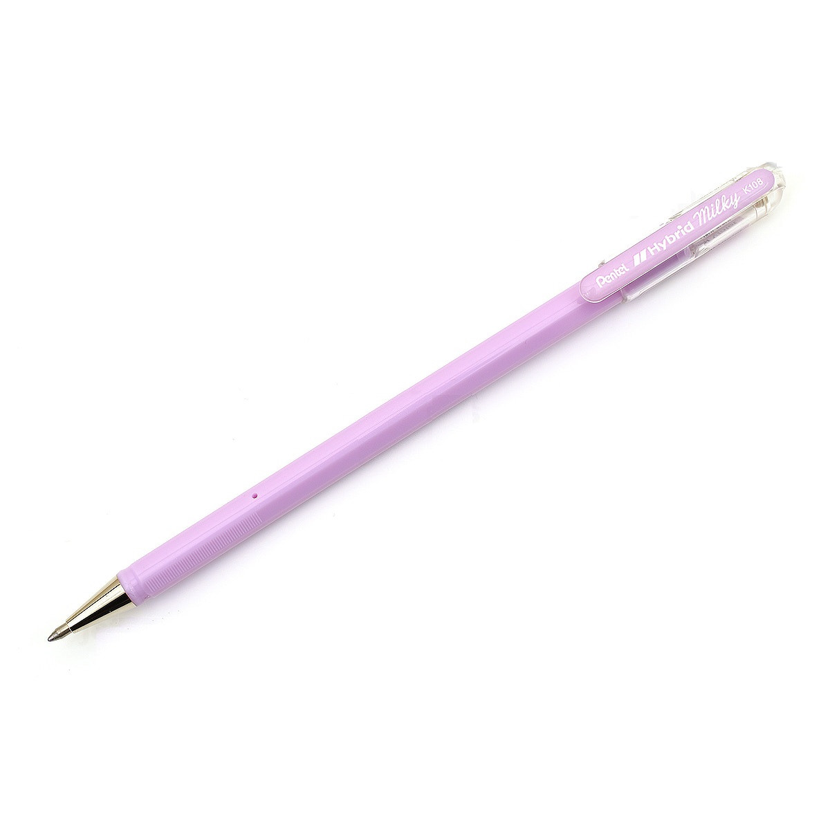 Bút Gel Sữa Dạ Quang Pentel Hybird Milky - 0.8mm - Màu tím pastel (Pastel Violet)