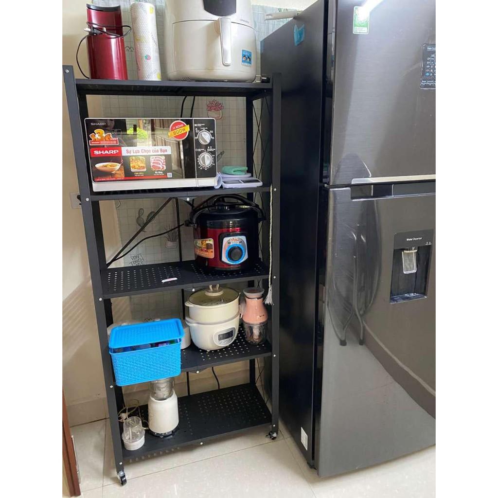Kệ để đồ đa năng kệ gấp gọn 3/4/5 tầng cho nhà bếp, phòng ăn, phòng tắm