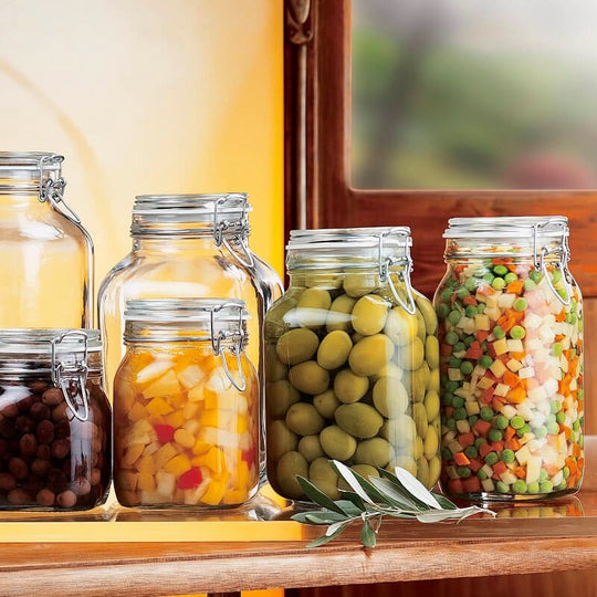 Hũ thủy tinh nắp cài Bormioli Rocco Fido 3L – Kín hơi, bảo quản thực phẩm cao cấp Ý