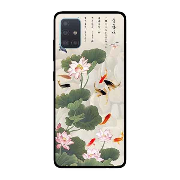 Ốp Lưng in cho Samsung Galaxy A51 mẫu Tranh Cá Koi - Hàng Chính Hãng