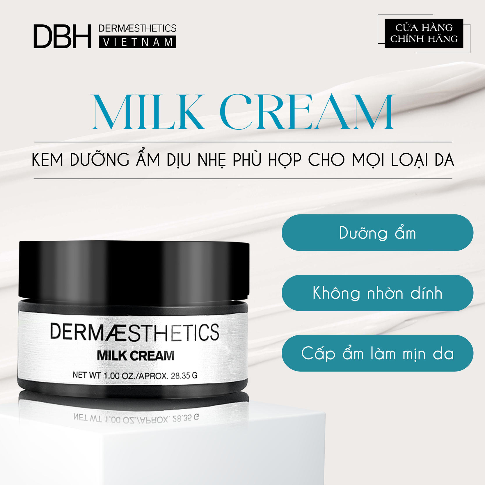 Kem dưỡng da cấp ẩm MILK CREAM 28.35ML DBH