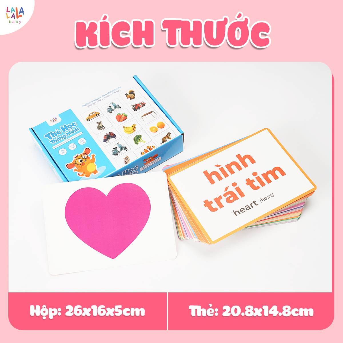 Bộ 100 Thẻ Học Thông Minh Flash card 10 Chủ Đề Song Ngữ Anh Việt Chuẩn Glenn Doman Có Quét Mã File Nghe - Lalala Baby