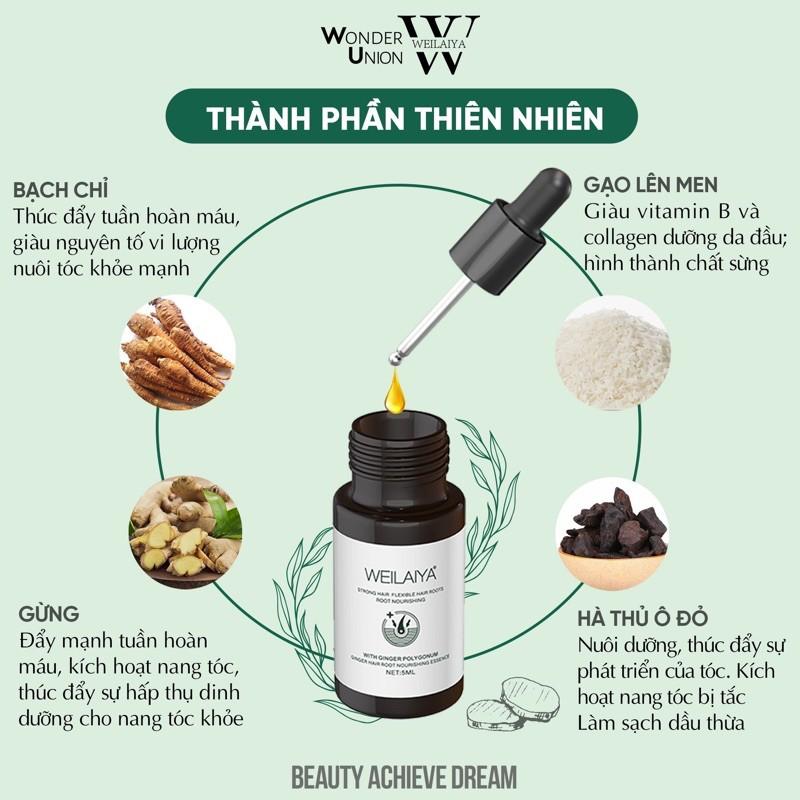 Serum Huyết Thanh Mọc Tóc Weilaiya Hỗ Trợ Giảm Rụng, Kích Mọc Tóc Nhanh - Set 8 Lọ x 5ml