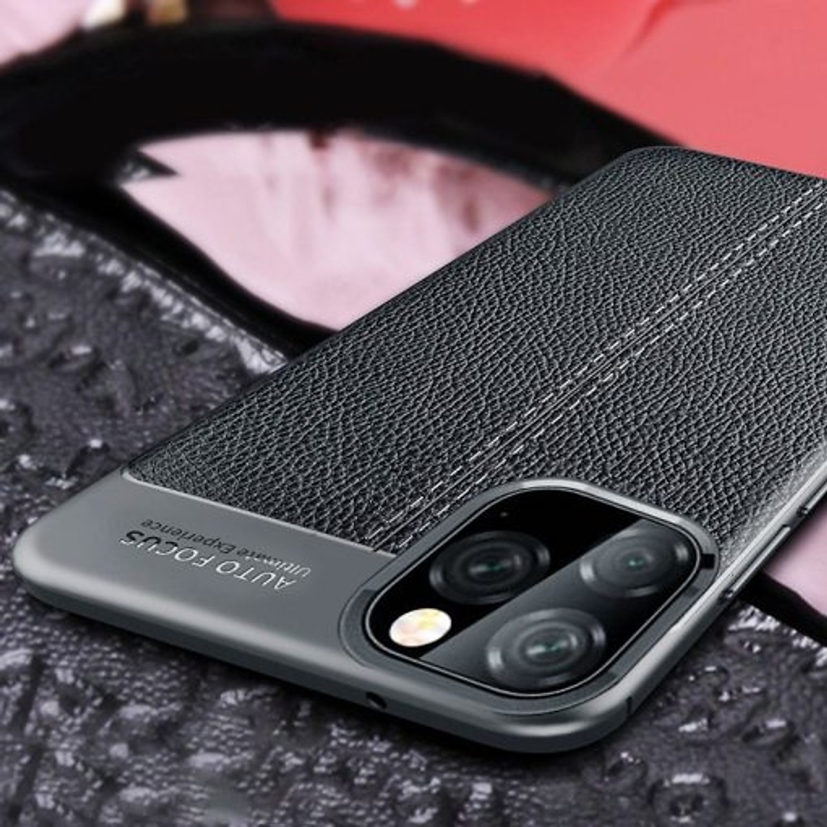 Ốp lưng silicon dẻo giả da Auto Focus cao cấp dành cho iPhone 11 Pro Max - Hàng chính hãng