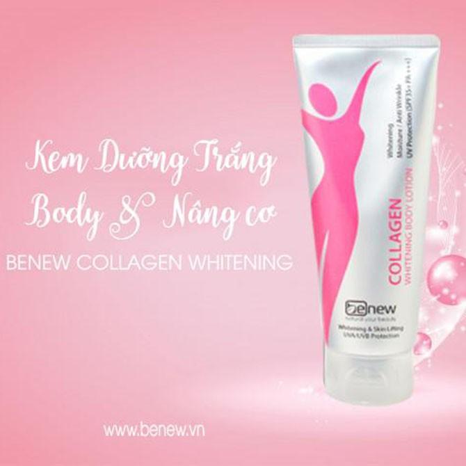 (Hàng Mới Chính Hãng) Kem Dưỡng Trắng Body &amp; Nâng cơ – BENEW COLLAGEN WHITENING 200ml