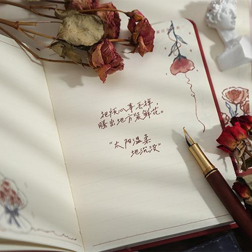 Sổ Tay Bìa cứng - sổ nhật kí phong cách cổ điển , vintage the rose poetry - họa tiết hoa hồng siêu lạ mắt siêu đẹp